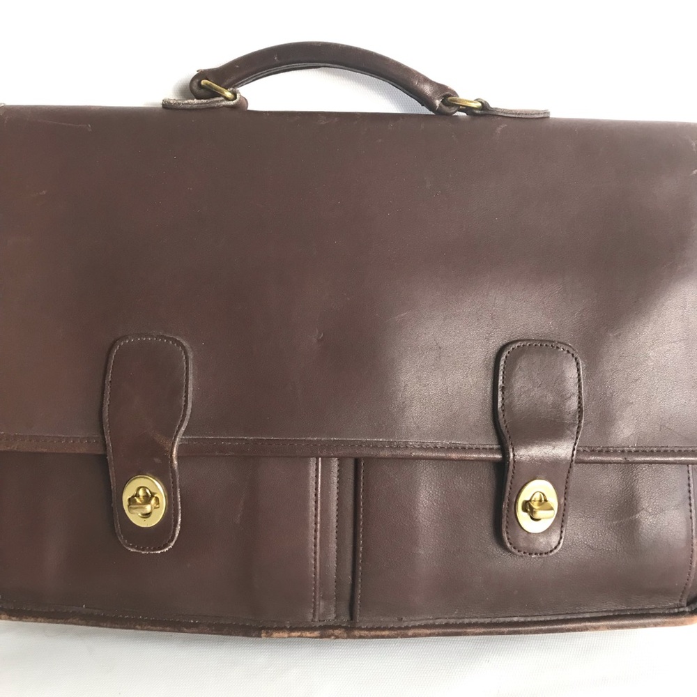Vintage Brown Coach Leather briefcase - Picture 2 of 7